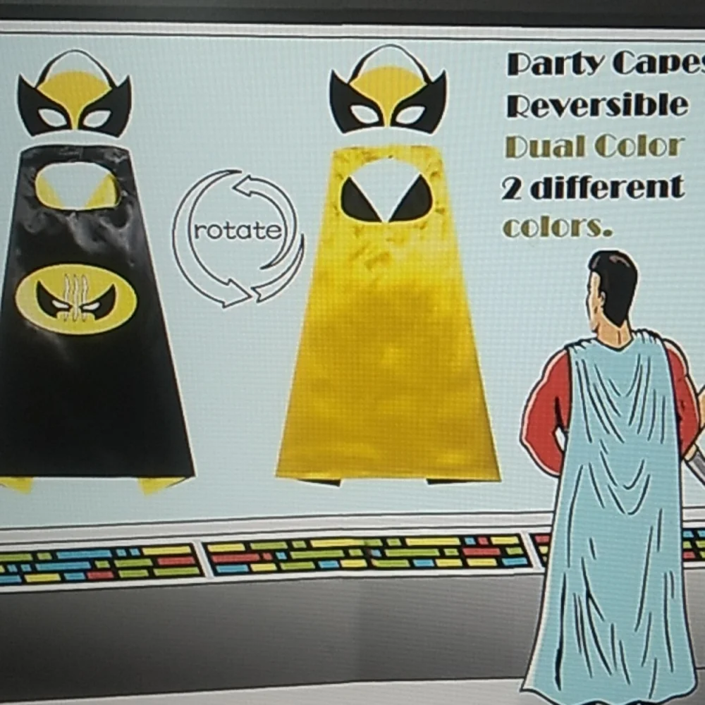 Superhero Cape Werewolf Satin Cape wash in cold and air dry. 26.5 x 26 inches